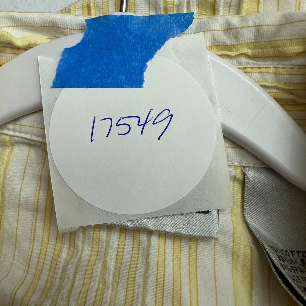 Chicos Womens Preppy Yellow White Striped Top Size 3 US XL Minimalist Office - Picture 8 of 8